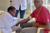 Dr. Wanyama during the medical camp