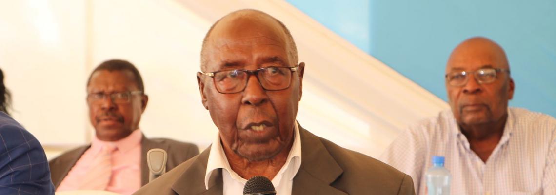 Prof A. Kungu speaking at the Award ceremony