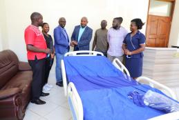 H.E Hon Ayub Savula on Friday received a highly automated self-draining US Technology bed from  Dr. Frank Wanyama
