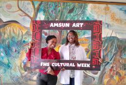 Ms. Beatrice attends the AMSUN Art Gallery 